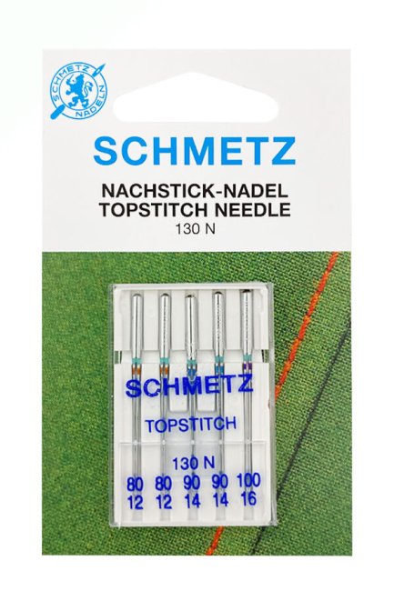 картинка Иглы для быт шв машин Schmetz Топ Стич №80(2), 90(2),100, 5 шт от магазина МиТекс на Пушкина 97
