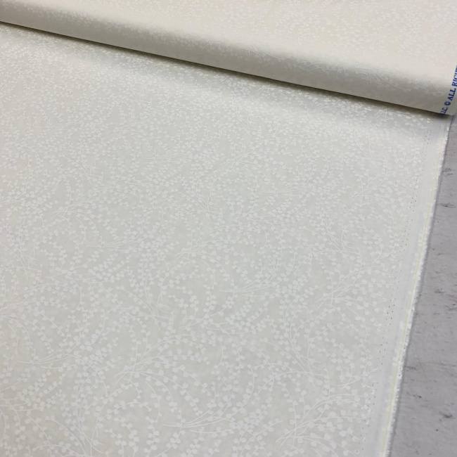 картинка Ткань 100% хлопок AL-белые веточки 1White от магазина МиТекс на Пушкина 97