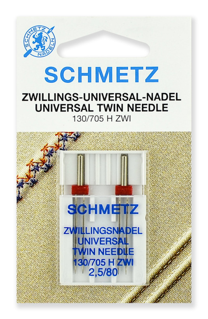 картинка Иглы для быт шв машин Schmetz стандартные двойные №80/2,5 уп 1 шт от магазина МиТекс на Пушкина 97
