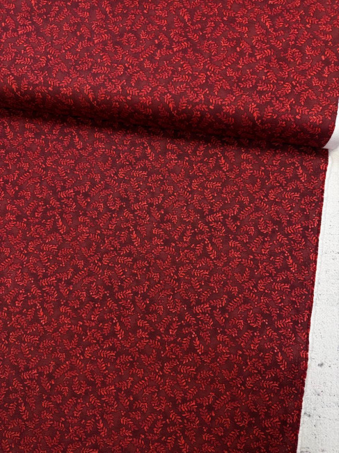 картинка Ткань 100% хлопок Benartex, Веточка на бордовом от магазина МиТекс на Пушкина 97