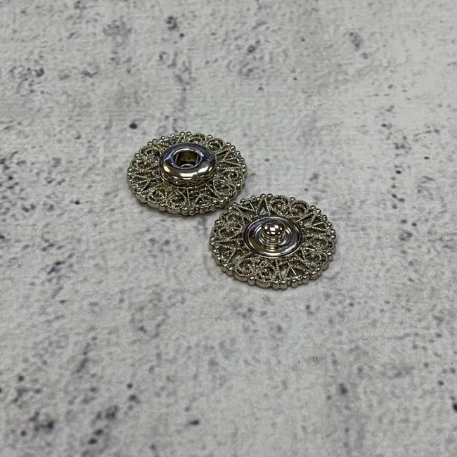 картинка Кнопка KN15 Silver 25 mm от магазина МиТекс на Пушкина 97