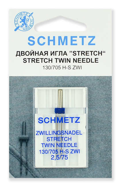 картинка Иглы для быт шв машин Schmetz стретч двойные №75/2,5 уп 1 шт от магазина МиТекс на Пушкина 97