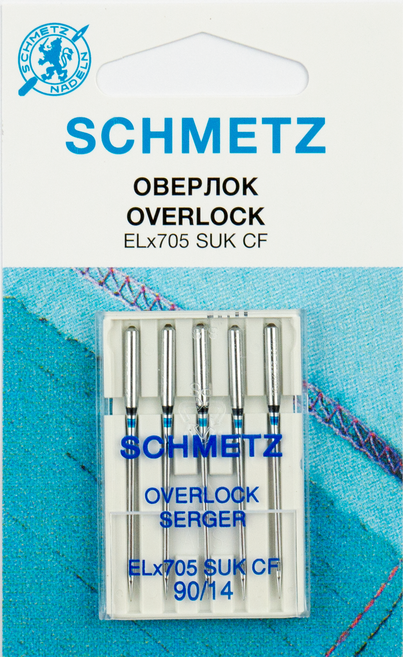 картинка Иглы для быт шв машин Schmetz джерси для плоскошовных машин хром SUK CF ELx705 уп 5 шт от магазина МиТекс на Пушкина 97