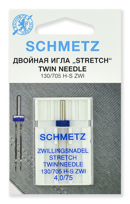 картинка Иглы для быт шв машин Schmetz двойные стрейч от магазина МиТекс на Пушкина 97